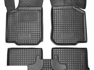 Коврики в салон для Skoda Octavia '97-09 резиновые, черные (AVTO-Gumm)
