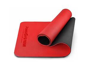 Коврик для фитнеса и йоги Power System Yoga Mat Premium PS-4060 Red
