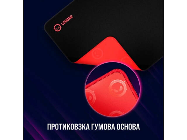 Килимок для миші Lorgar Main 325 Black/Red (LRG-GMP325) - Фото 2
