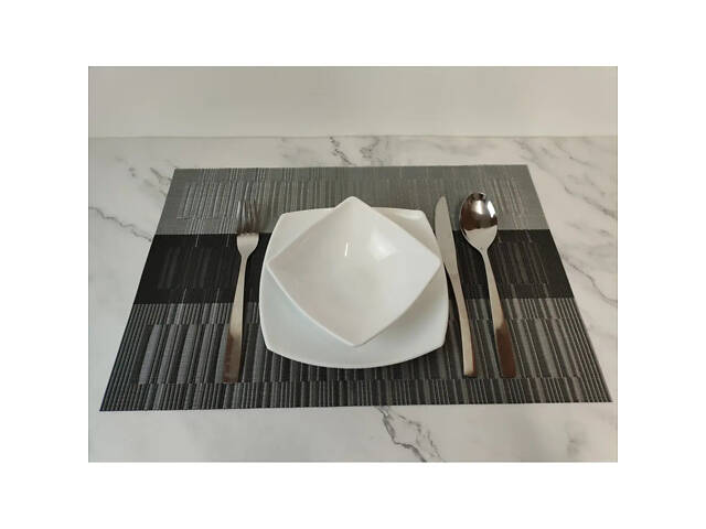 Килимок для сервірування столу Versailles Зустріч VS-PM3045-15 45х30 см сріблястий - Фото 2