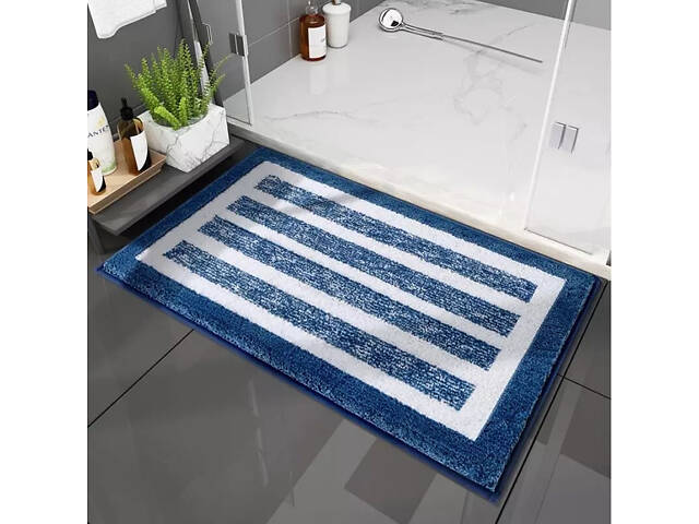 Коврик для ванной и душа Bathlux 50х80 см, противоскользящий на резиновой основе, влаговпитывающий - Фото 1