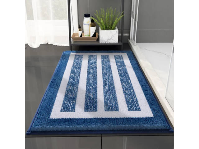 Коврик для ванной и душа Bathlux 50х80 см, противоскользящий на резиновой основе, влаговпитывающий - Фото 3