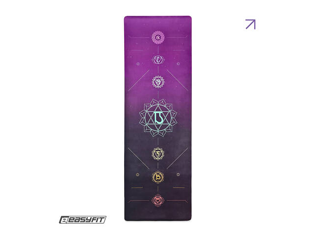 Килимок для йоги EasyFit Chakra Flow (замша-каучук) - Фото 1