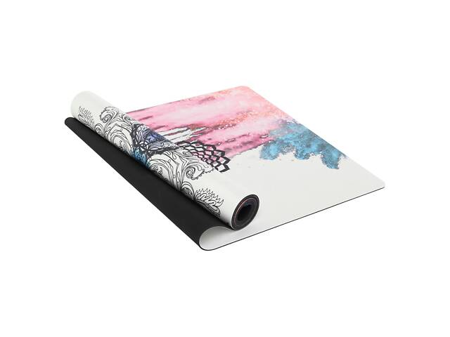 Килимок для йоги Record FI-5662-25 183x61x0.3 см Бежевий - Фото 1