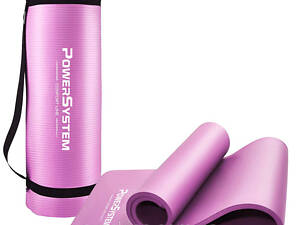 Килимок для йоги та фітнесу Power System PS-4017 NBR Fitness Yoga Mat Plus Pink (180х61х1)