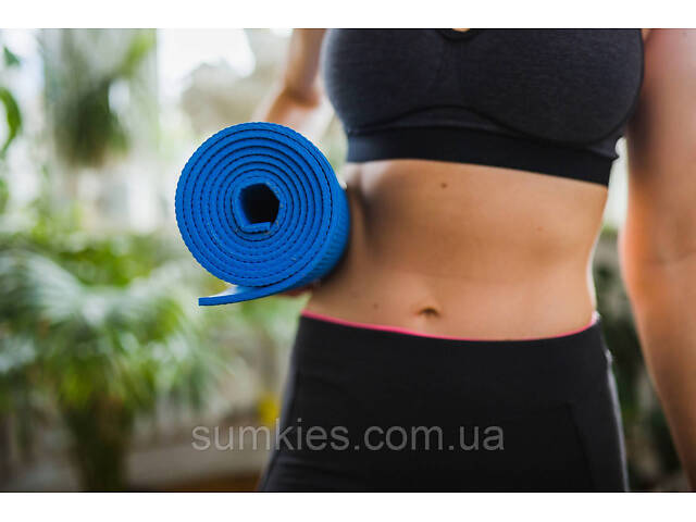 Килимок для йоги та фітнесу Power System PS-4014 PVC Fitness-Yoga Mat Blue (173x61x0.6) - Фото 8