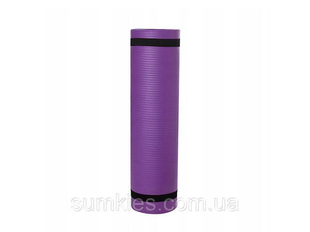 Килимок для йоги та фітнесу Power System PS-4017 NBR Fitness Yoga Mat Plus Purple (180х61х1) - Фото 6