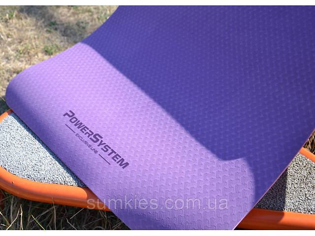 Килимок для йоги та фітнесу Power System PS-4060 TPE Yoga Mat Premium Purple (183х61х0.6) - Фото 9
