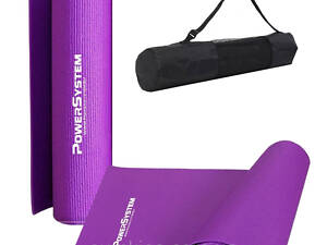 Килимок для йоги та фітнесу Power System PS-4014 PVC Fitness-Yoga Mat Purple (173x61x0.6)