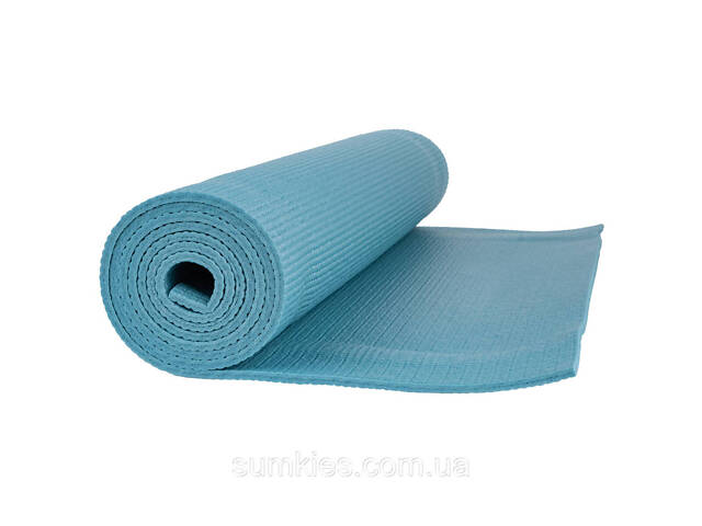 Килимок для йоги та фітнесу PowerPlay 4010 PVC Yoga Mat Зелений (173x61x0.6) - Фото 3