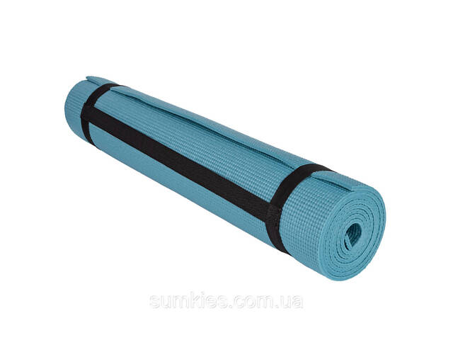 Килимок для йоги та фітнесу PowerPlay 4010 PVC Yoga Mat Зелений (173x61x0.6) - Фото 4