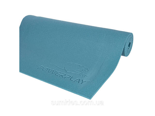 Килимок для йоги та фітнесу PowerPlay 4010 PVC Yoga Mat Зелений (173x61x0.6) - Фото 5