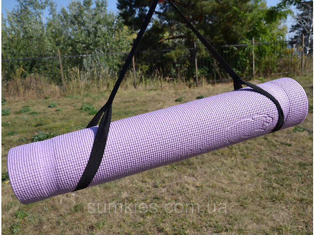 Килимок для йоги та фітнесу PowerPlay 4010 PVC Yoga Mat Лавандовий (173x61x0.6) - Фото 9