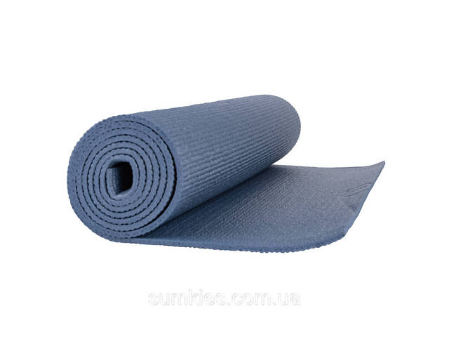 Килимок для йоги та фітнесу PowerPlay 4010 PVC Yoga Mat Темно-синій (173x61x0.6) - Фото 3