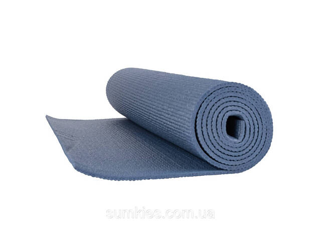 Килимок для йоги та фітнесу PowerPlay 4010 PVC Yoga Mat Темно-синій (173x61x0.6) - Фото 7