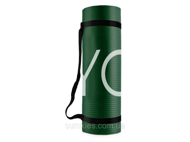 Килимок для йоги та фітнесу PowerPlay 4151 NBR Performance Mat Зелений (183x61x1.5) - Фото 2