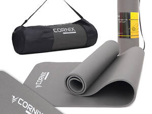 Коврик спортивный Cornix NBR 183 x 61 x 1 cм для йоги и фитнеса XR-0012 Grey