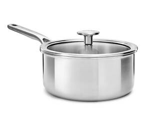 Ківш з кришкою KitchenAid MSS СС003256-001 16 см 1.5 л сріблястий
