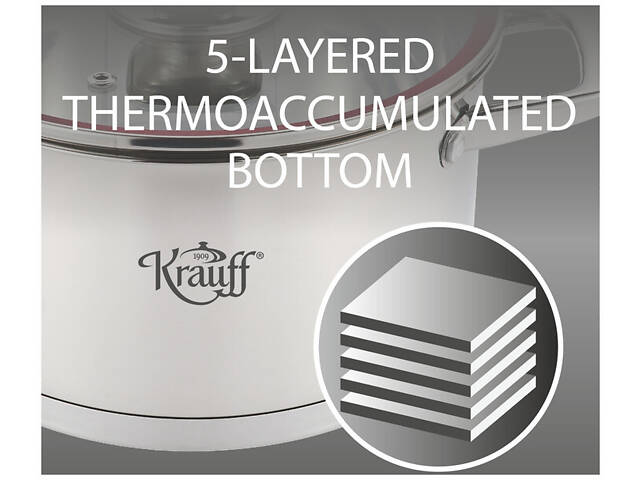 Ківш з кришкою Krauff Smart Сhef 26-238-037 16 см 2 л сріблястий - Фото 5
