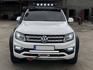 Козырек лобового стекла под багажник DAKAR (LED) для Volkswagen Amarok 2010-2022 гг
