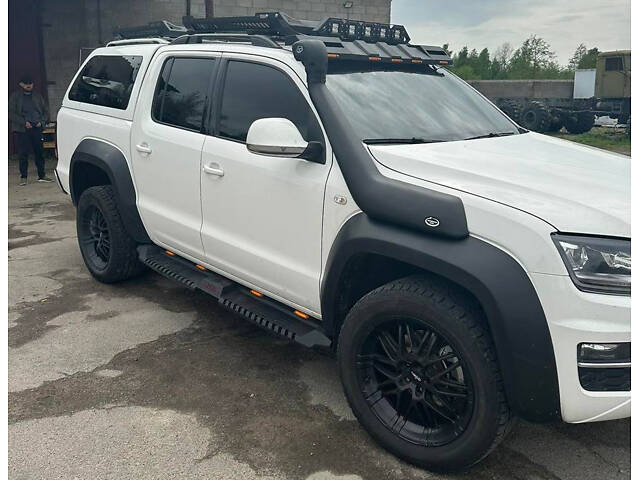 Козырек лобового стекла под багажник DAKAR (LED) для SsangYong Musso ІІ 2018- гг - Фото 4