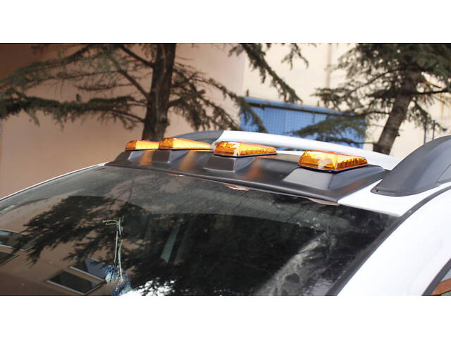 Козырек лобового стекла V2 (LED, черный мат) для Dacia Duster 2008-2018 гг - Фото 3