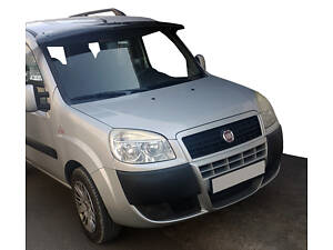 Козырек на лобовое стекло (черный глянец, 5мм) для Fiat Doblo I 2001-2005 гг