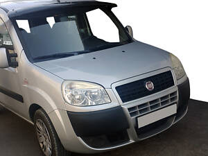 Козырек на лобовое стекло (черный глянец, 5мм) для Fiat Doblo I 2001-2005 гг