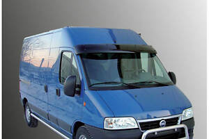 Козырек на лобовое стекло (черный глянец, 5мм) для Fiat Ducato 1995-2006 гг