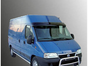 Козирок на лобове скло (чорний глянець, 5мм) для Fiat Ducato 1995-2006 рр.