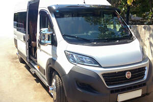 Козырек на лобовое стекло (черный глянец, 5мм) для Fiat Ducato 2006-2024 и