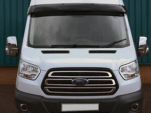 Козырек на лобовое стекло (черный глянец, 5мм) для Ford Transit 2014-2024 гг