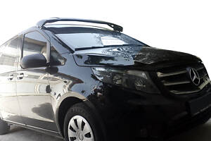 Козырек на лобовое стекло (черный глянец, 5мм) для Mercedes Vito/V-class W447 2014-2024 гг
