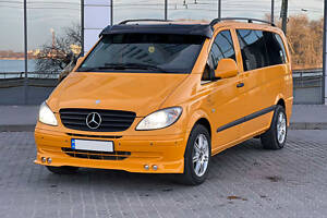 Козирок на лобове скло (чорний глянець, 5мм) для Mercedes Vito W639 2004-2015 рр.