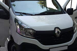 Козырек на лобовое стекло (черный глянец, 5мм) для Renault Trafic 2015-2024 гг