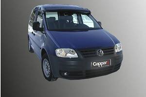 Козырек на лобовое стекло (черный глянец, 5мм) для Volkswagen Caddy 2004-2010 гг