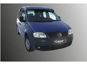 Козырек на лобовое стекло (черный глянец, 5мм) для Volkswagen Caddy 2004-2010 гг