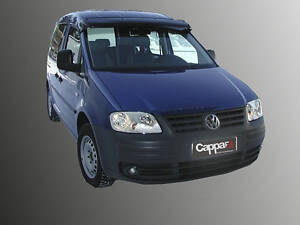 Козирок на лобове скло (чорний глянець, 5мм) для Volkswagen Caddy 2004-2010 рр.