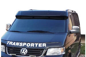 Козырек на лобовое стекло (черный глянец, 5мм) для Volkswagen T5 Transporter 2003-2010 гг