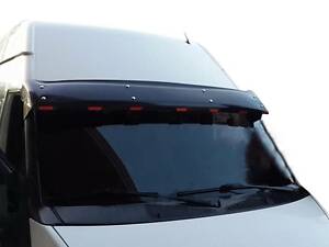 Козырек на лобовое стекло Ford Transit 2000-2014 (черный глянец, 5мм) Digital Designs