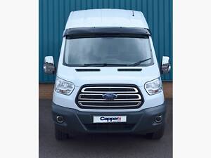 Козырек на лобовое стекло Ford Transit 2014- (черный глянец, 5мм) Digital Designs