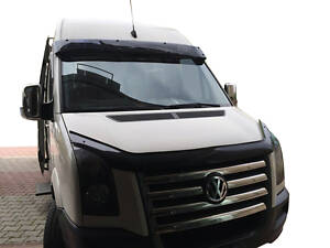 Козирок на лобове скло на рамі V1 (чорний глянець, 5мм) для Volkswagen Crafter 2006-2017 рр.