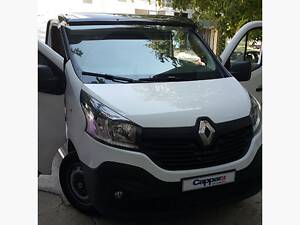 Козырек на лобовое стекло Renault Trafic 2015- (черный глянец, 5мм) Digital Designs