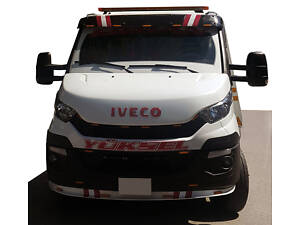 Козырек на лобовое стекло V1 (черный глянец, 5мм) для Iveco Daily 2014-2024 гг