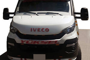 Козырек на лобовое стекло V1 (черный глянец, 5мм) для Iveco Daily 2014-2024 гг