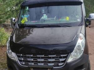 Козирок на лобове скло V2 (чорний глянець, 5мм) для Renault Master 1998-2010 рр.