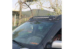 Козырек ветрового стекла V3 (LED) для Mitsubishi Pajero Sport 1996-2007 гг