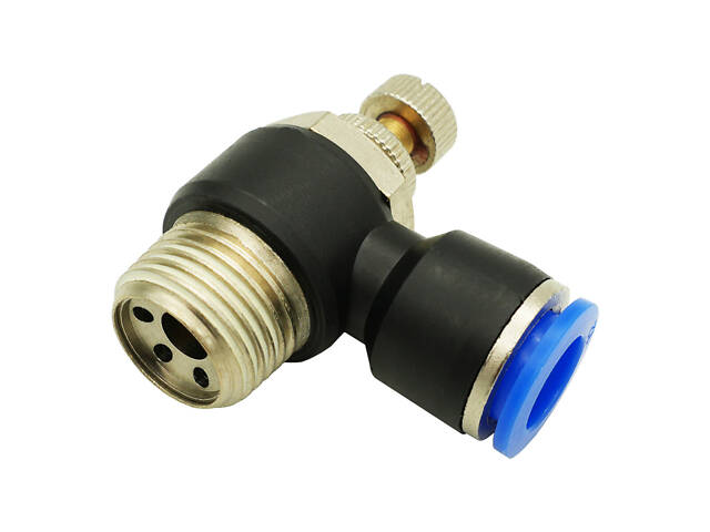 Кран для регулювання повітряного потоку, зовн.різьба 1/2' і цангове з'єднання для шлангів 12 мм - Фото 1