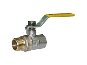 Кран кульовий для газ SANTAN 605, 1 1/4 ' внутрішній-зовнішній, жовта ручка