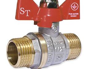 Шаровой кран для воды SANTAN 607, 1/2' внешний-внешний, красный бабочка.